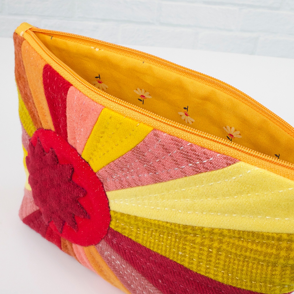 Follow the Sun - Quippy Zippy Pouch Kit | Sue Spargo Folk